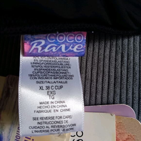 COCO RAVE DEMI BRA UNDEWIRE Bikini Swimsuit Top XL 38C NWT - Picture 7 of 7